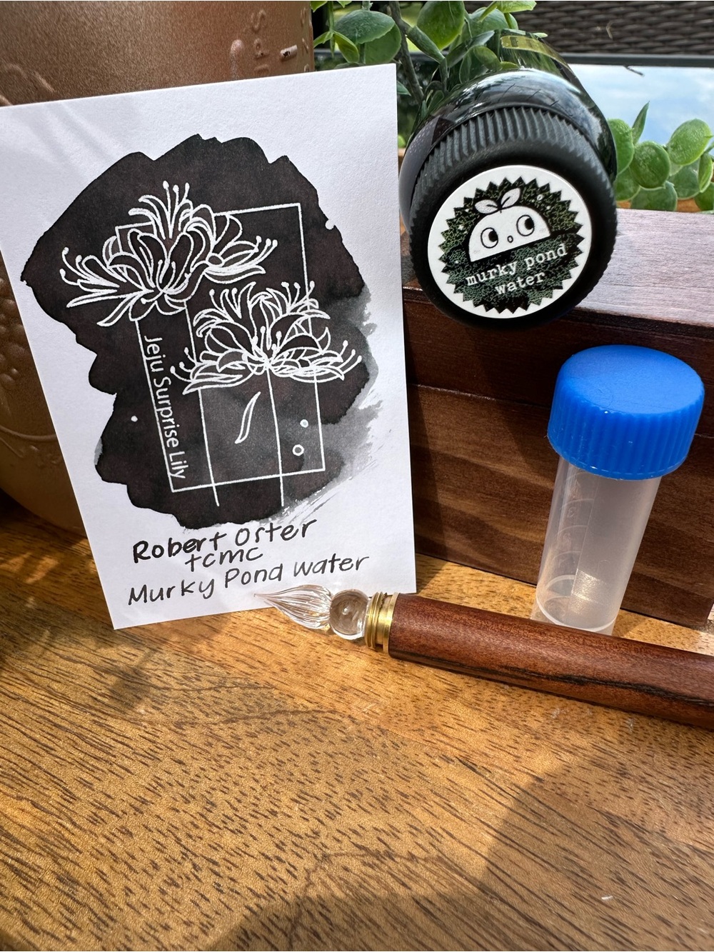 Murky Pond Water Ink Sample with Robert Oster & The coffee monsters co